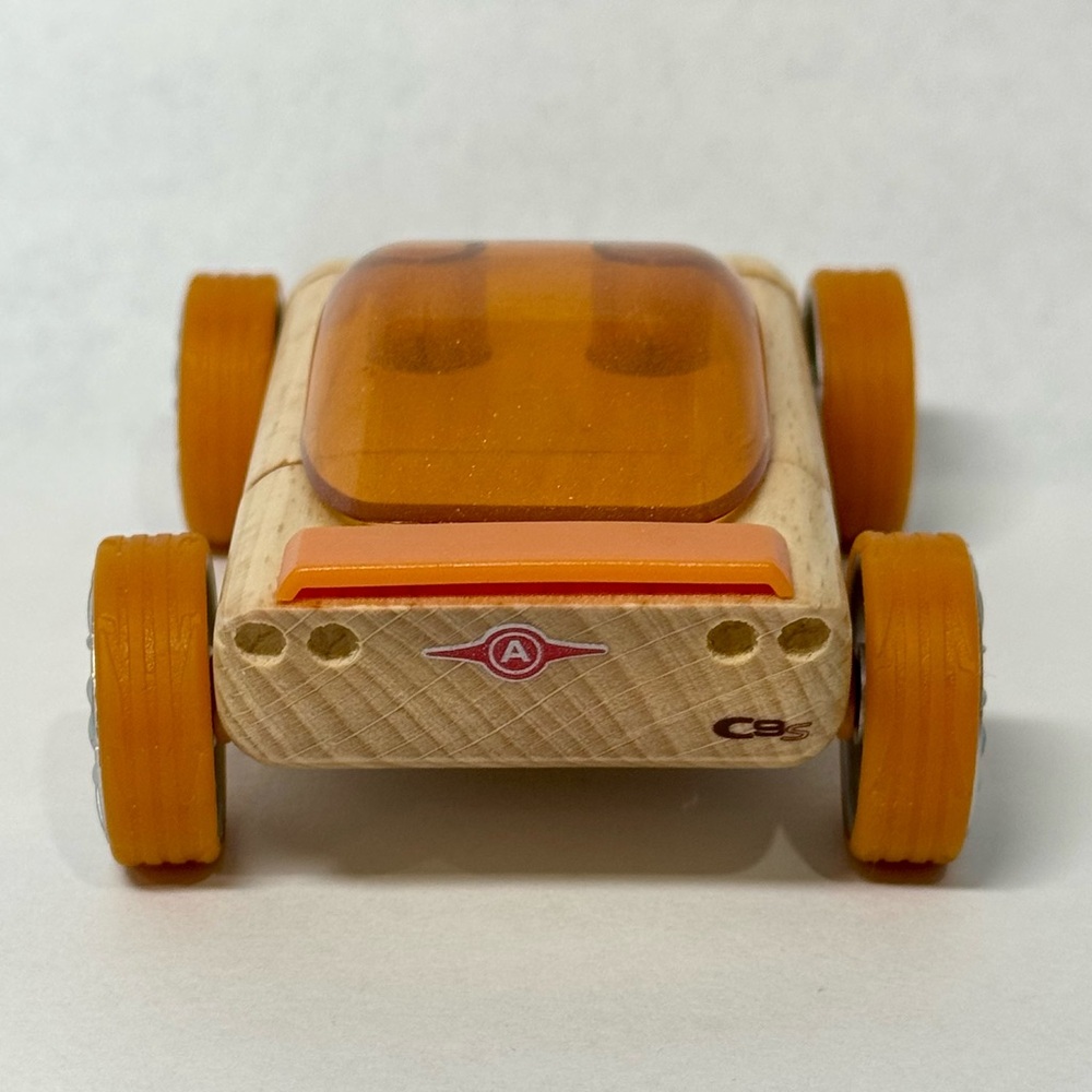 Calello Automoblox Wooden Toy Car 2010 Glittery Orange Heirloom Quality - Picture 5 of 8